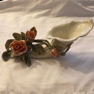 Karl Ens Volkstedt Germany Porcelain Cornucopia